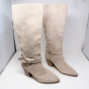 Lucky Brand Risvin Knee Suede Western Cowboy Knee High Boots Size 12